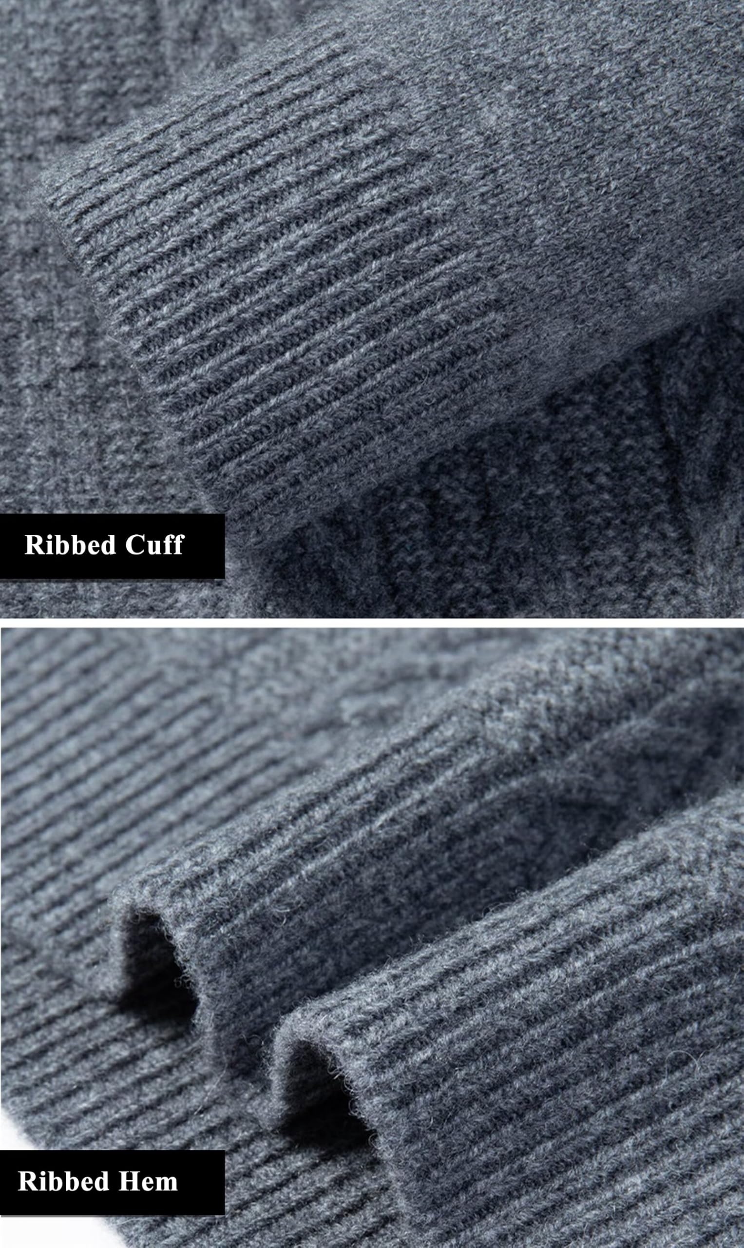 Maglione Uomo 100% Cashmere Girocollo Pullover Invernale in Maglia Elegante