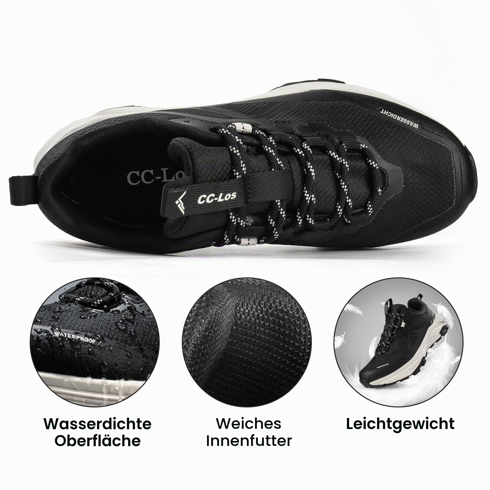 CC-Los Damen wasserdichte Wander-Schuhe, leichte und atmungsaktive Wanderschuhe