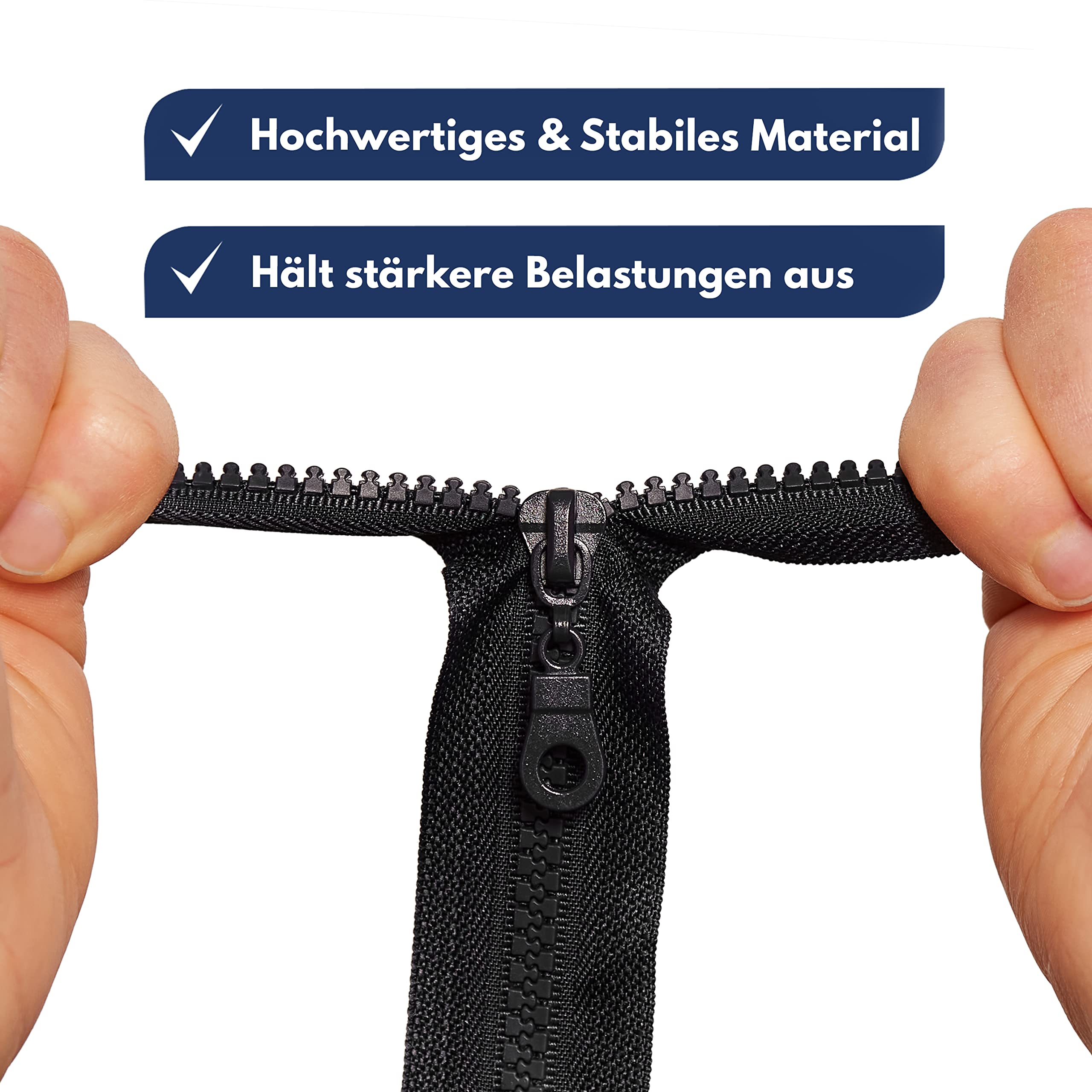 LFUFUESHOP Reißverschluss 5# 60 Cm Schwarz - Langer Zipper Für Jacken & Näharbeiten