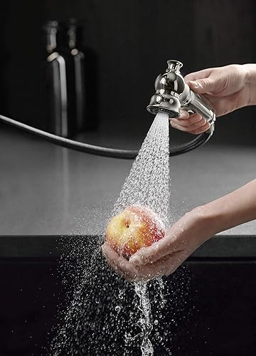 Miniatura 6 de KOHLER K-99265-VS Artifacts Grifo de fregadero de cocina de un solo orificio con boquilla giratoria de 13-12 pulgadas, espray lateral de dos