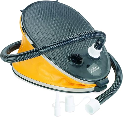 Texsport Bomba de aire de pie de fuelle de alto volumen de lujo