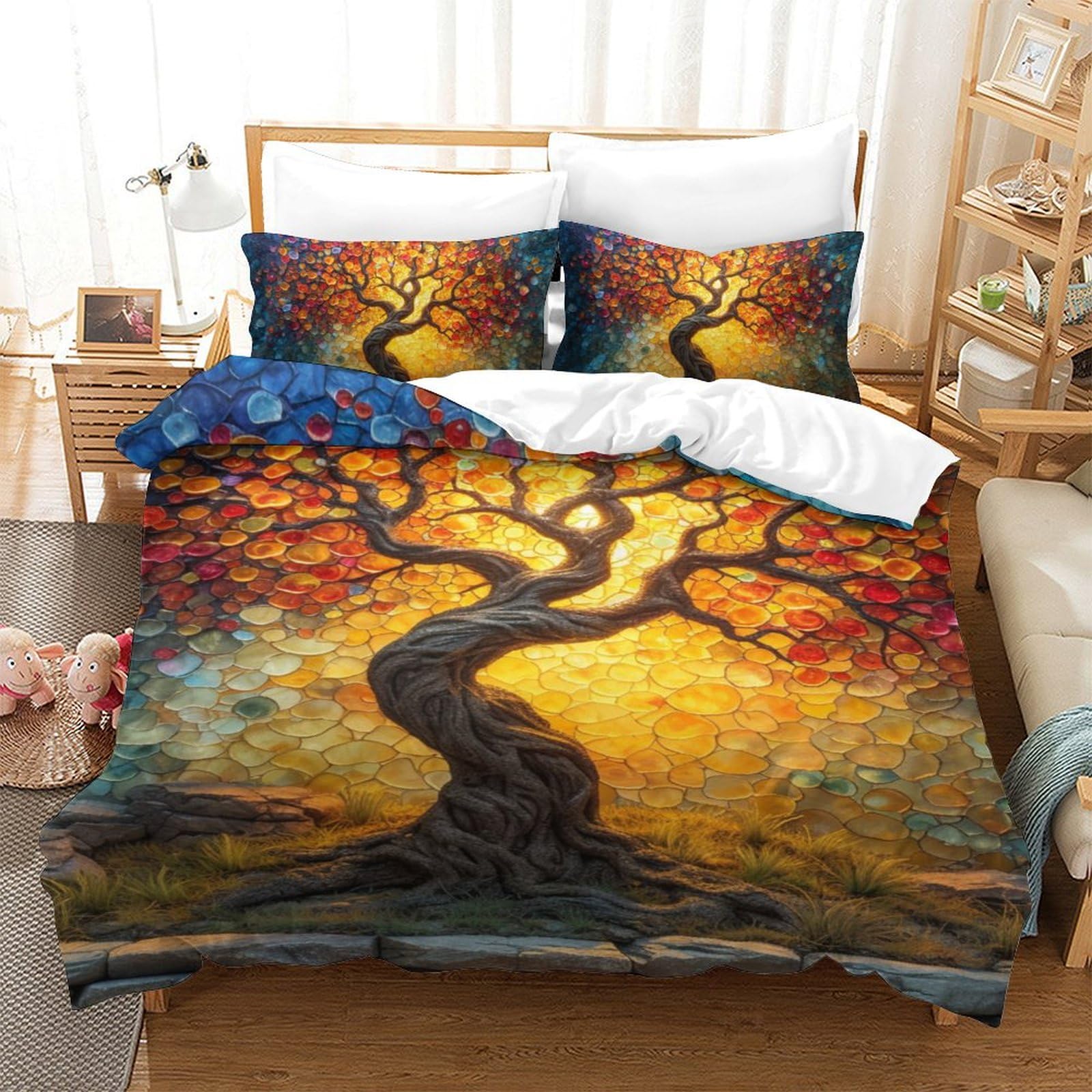 Housses de couettes Arbre de Vie en microfibre respirante et super douce