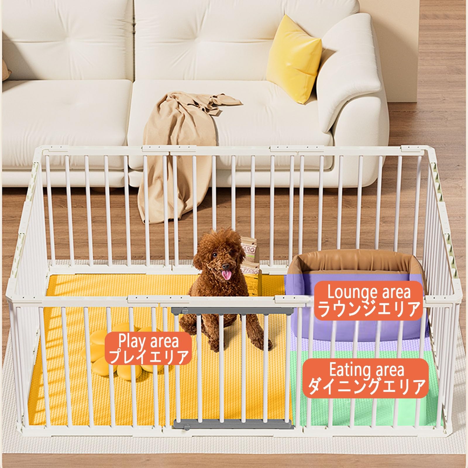Przezroczysty akrylowy kojec dla psów – łatwy w instalacji wewnętrzny kojec dla szczeniąt, kotów, królików, fretek, przezroczysty kojec dla psów, bezpieczna i zdejmowana konstrukcja
