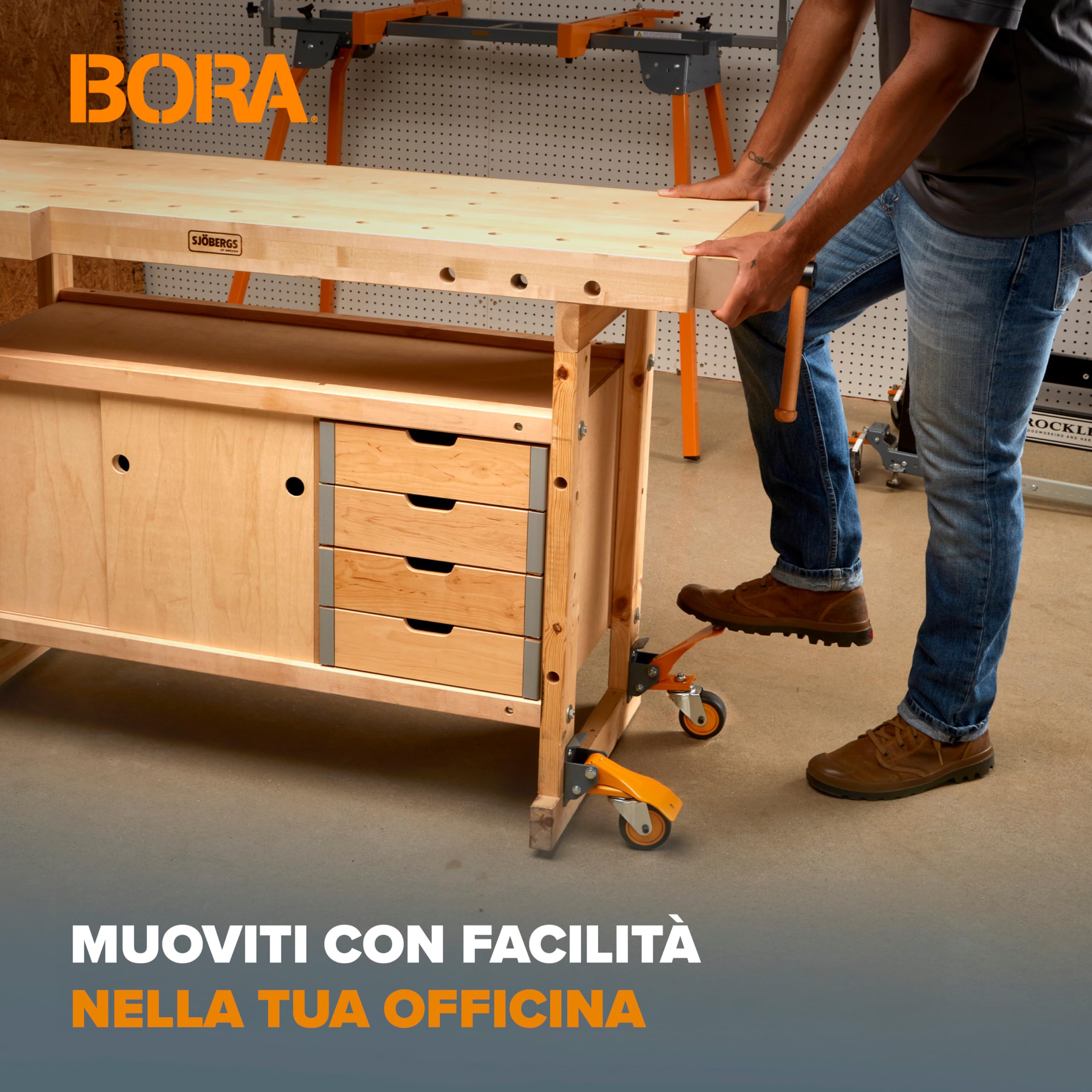 Bora Kit di ruote per banco da lavoro PM-950