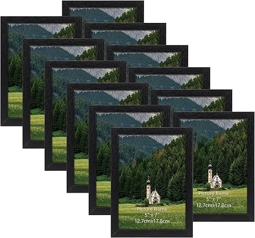 Miniatura 16 de HORLIMER Juego de 15 portarretratos de 8 x 10 pulgadas, marcos negros para fotos de 8 x 10 pulgadas para pared o mesa