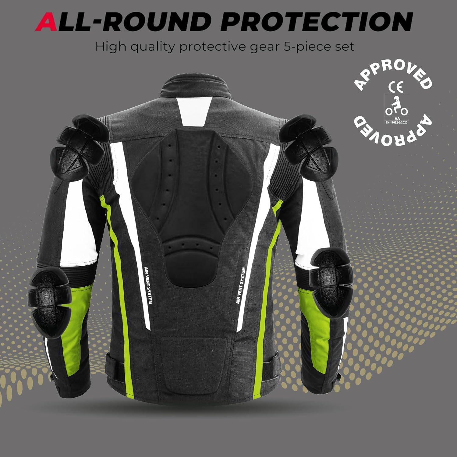 Mens Motorbike Jacket Waterproof CE Armored For Bikers Boys Coat Protective Cordura Textile Motorcycle Jacket