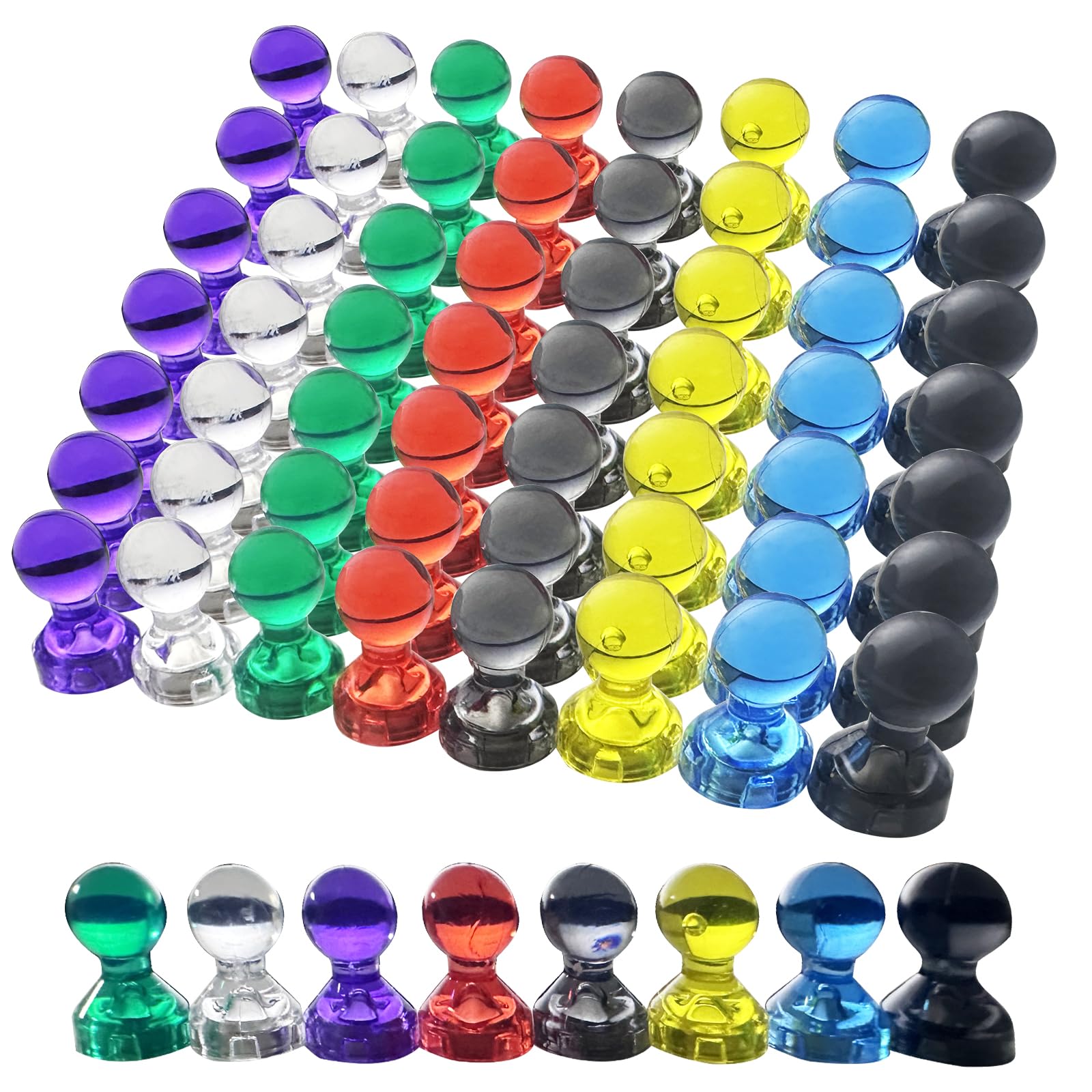 100 Calamite Frigorifero Piccole 11x17mm - 8 Colori Per Lavagna, Office E Scuola