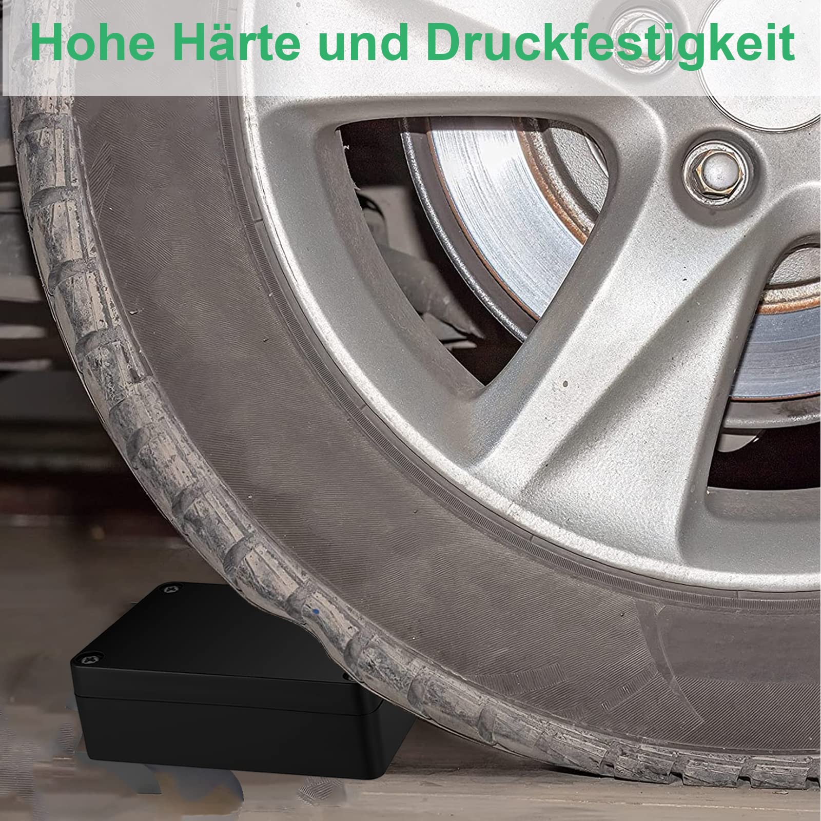 Aftakdoos, 4 stuks, waterdicht IP66, 65 × 58 × 35 mm, ABS-verdeeldoos voor buiten, elektrische accessoirebehuizing, elektronische projectbox, aansluitdoos tuin, elektrische aansluitdoos, zwart