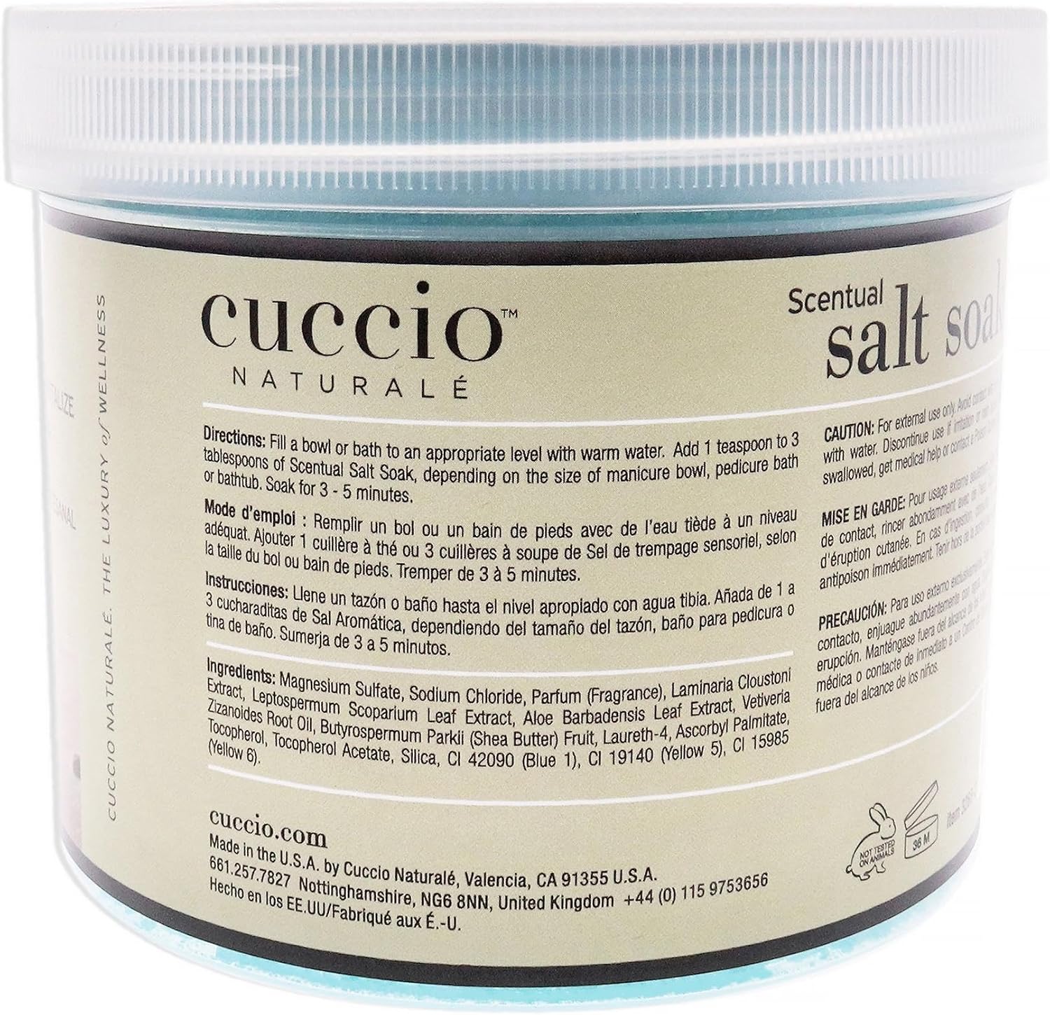 Cuccio Naturale Scentual Salt Soak - Invigorating Salts With An Irresistible Scent - Rejuvenate And Soothe Tired Feet - Softens And Leaves The Skin Fresh And Clean - Artisan Shea And Vetiver - 29 Oz