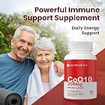 Nutrawave CoQ10 Supplément à l'ubiquinone – Puissant 200mg Capsules de haute puissance, Coenzyme q10 Améliore la santé cardiaque, augmente l'énergie et la performance d'exercice, réduit les migraines et est un puissant antioxydant, sans gluten, NON-GMO, Végétaux - 60 Capsules