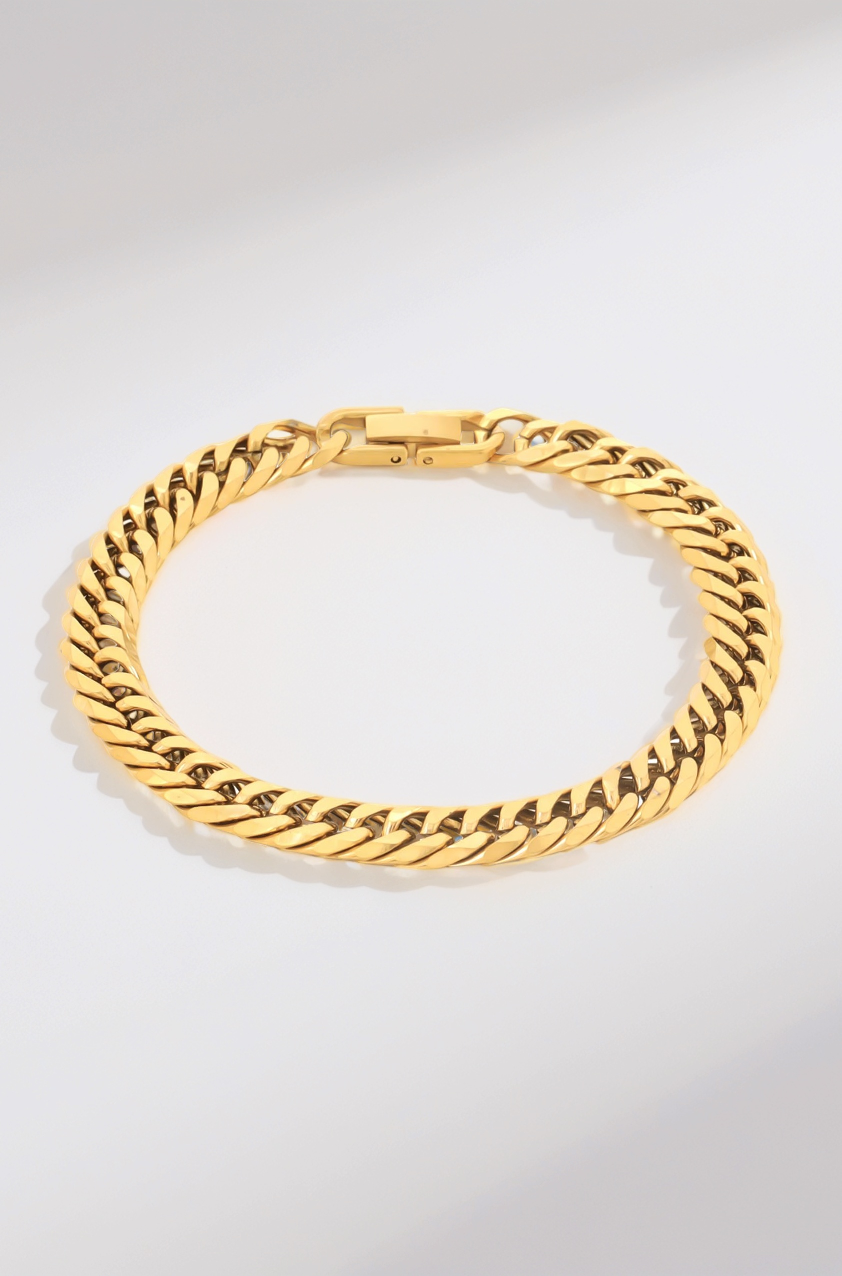Bracelets for Men and Boys | Gold Plated Curb Chain Bracelet for Men | Stainless Steel Type Bracelet | Accessories Jewellery for Men | Birthday Gift for Men and Boys Anniversary Gift for Husband