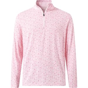 M MAELREG Quarter Zip Pullover Men Print Dry Fit Long Sleeve Golf Shirt