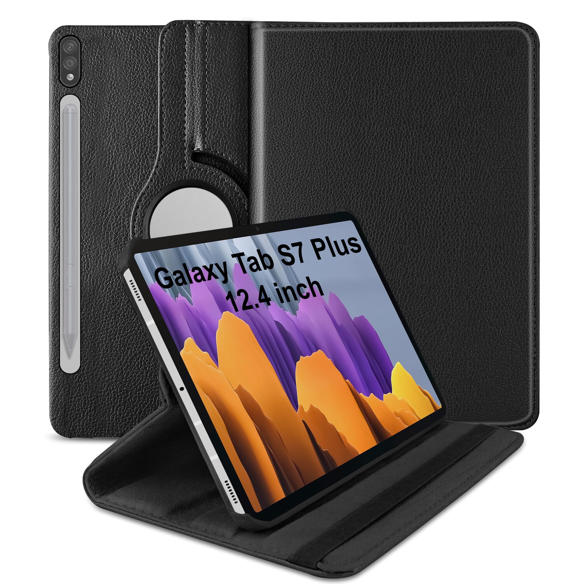 Samsung Galaxy Tab S7 plus 5G 本体とケース TGK Rotating Cover for Samsung Galaxy Tab S7+ Plus 12.4 inch
