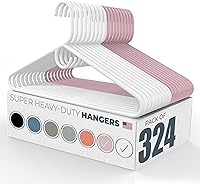 Vista 56 de Neaties Perchas de ropa súper resistentes, paquete de 20 (24 unidades), fabricadas en los Estados Unidos, capacidad de 10 libras, perchas