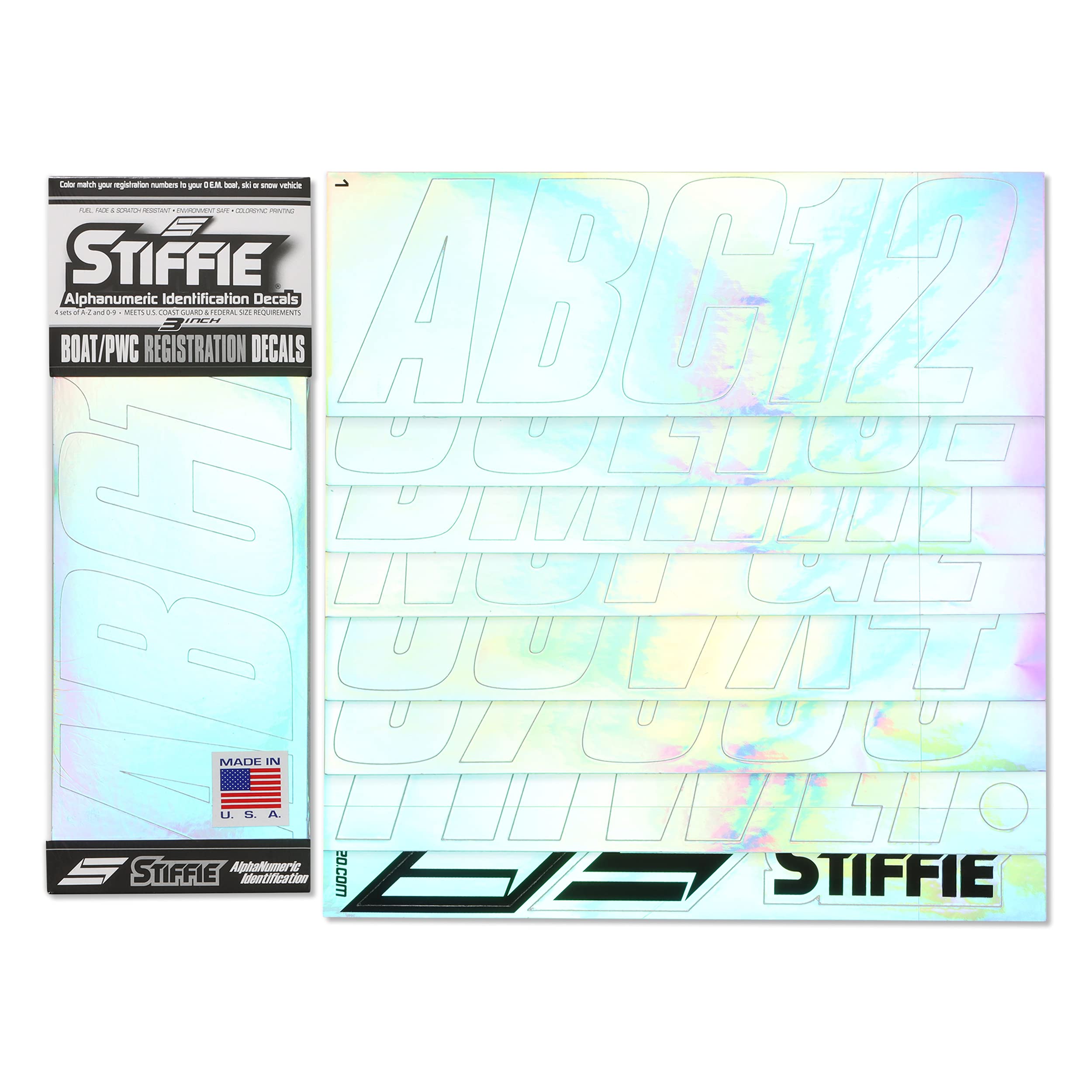 Alpha Numeric ID Stickers Stiffie Shift Boat Registration Numbers - 3 ...