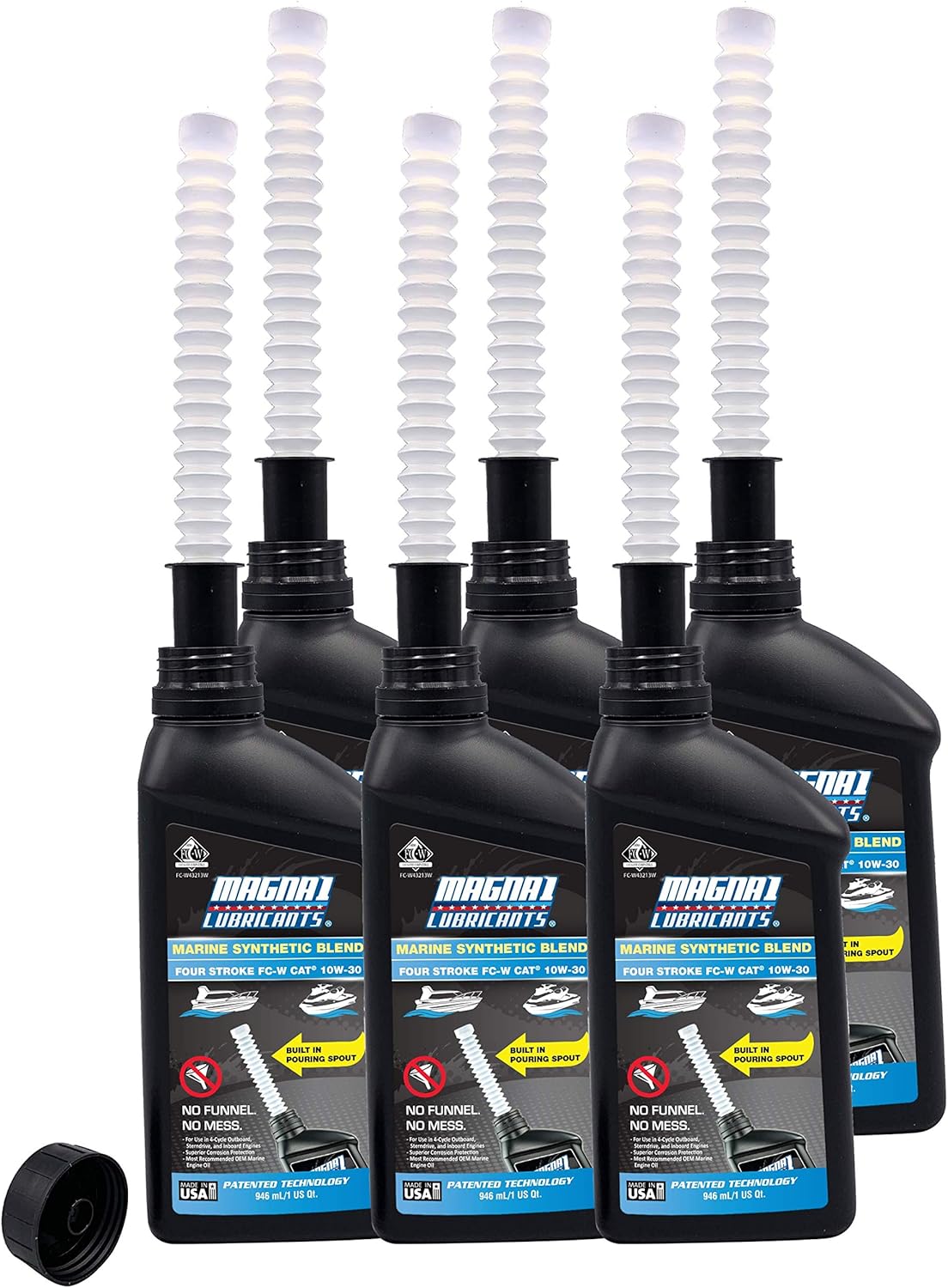 MAGNA1 Marine Synthetic Blend FC-W CAT 10W-30 - Quart (3)