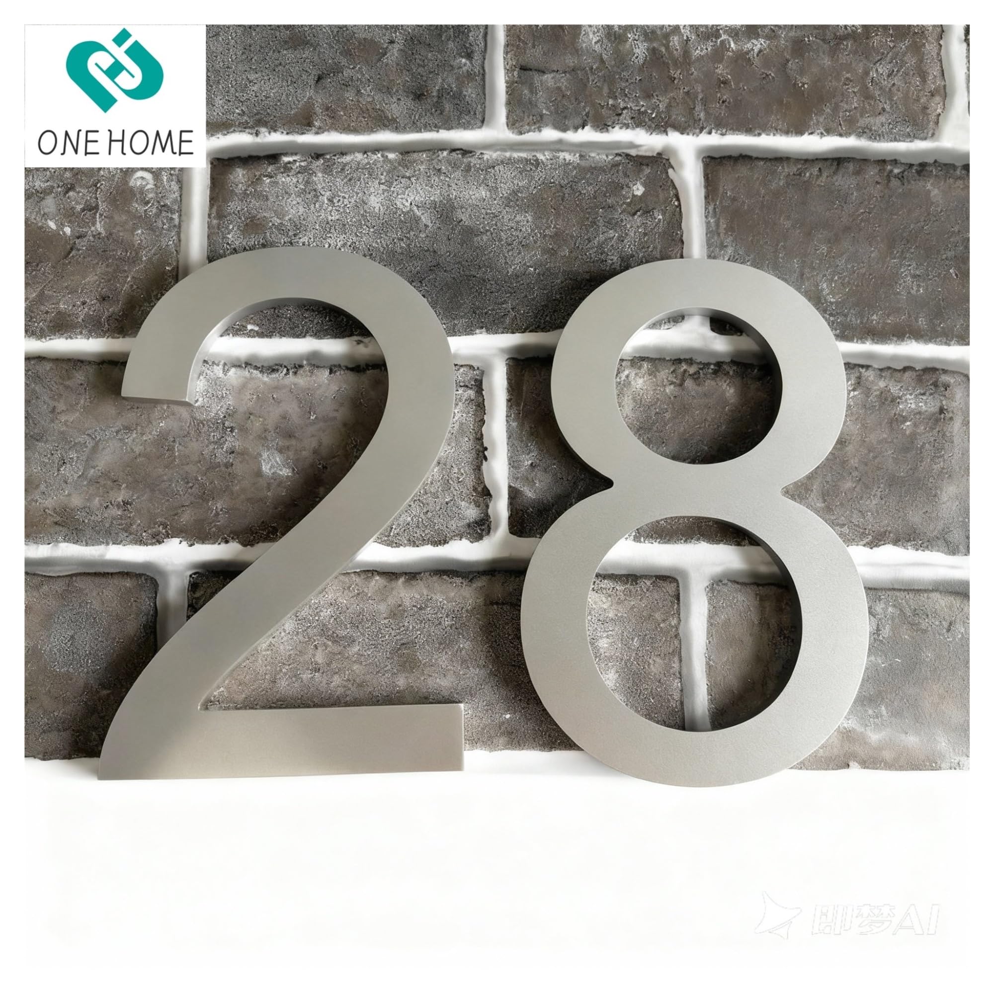 Numéros De Maison Flottants Extérieurs, 1 Pièce, 18cm, Plaques D'adresse En Acrylique Ultra Antirouille, Parfaites for L'identification Des Garages Rue(Silver No.0)