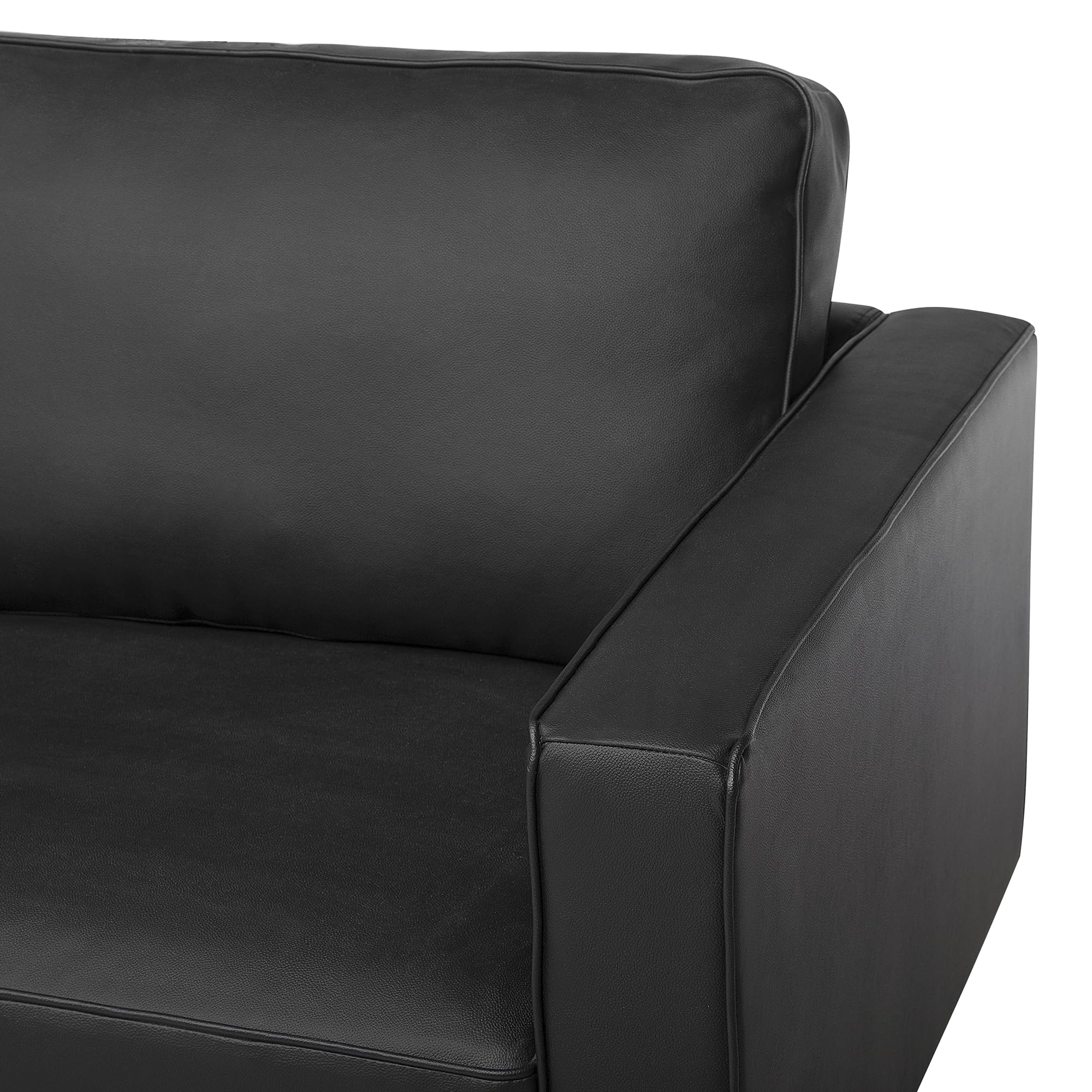 Wohnzimmer Set Sofa Sessel Leder moderne Wohnzimmermöbel in Schwarz Savalen