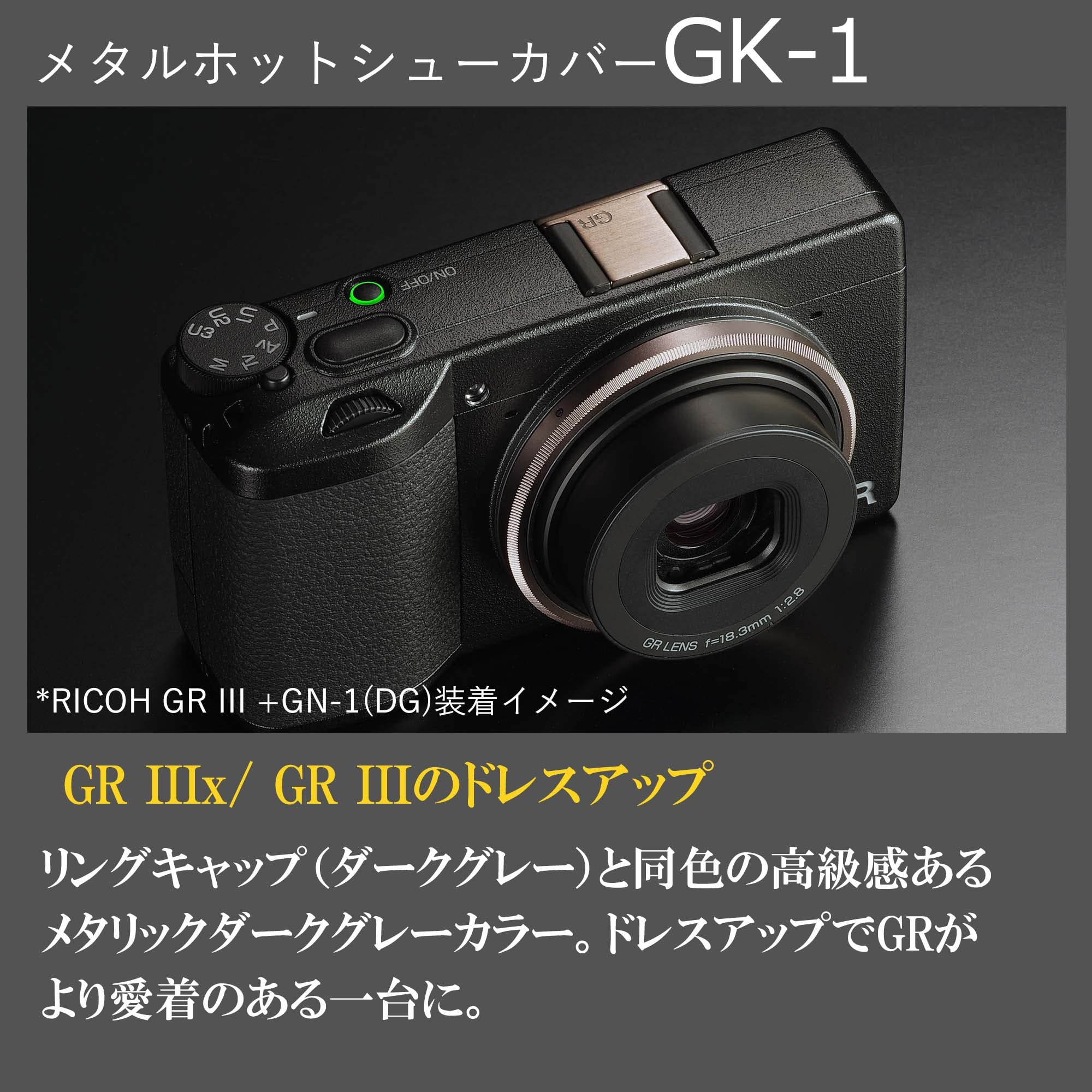 リコー GK-1 ステンレスホットシューカバー DG 高級