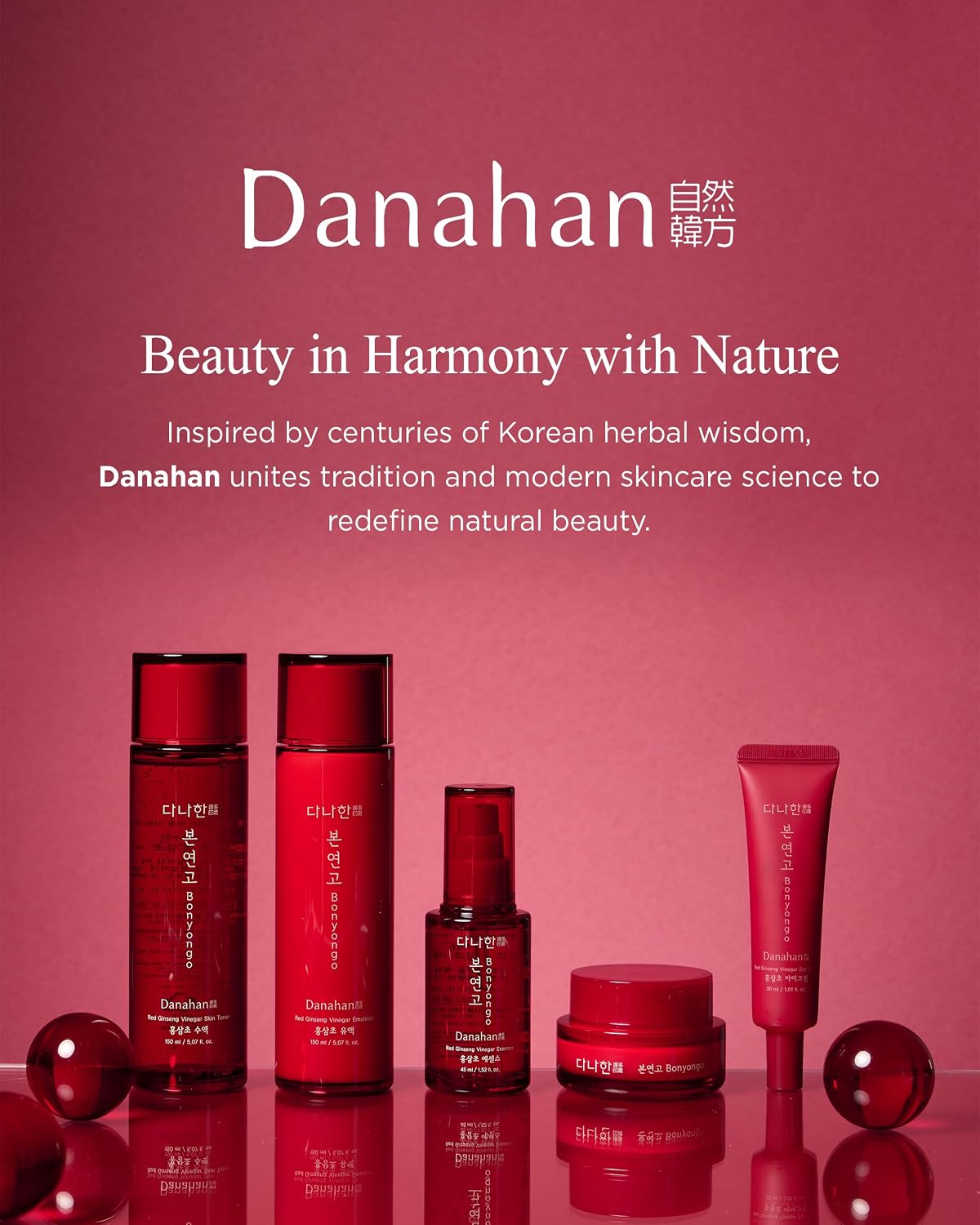 Danahan Korean Red Ginseng Eye Cream for Dark Circles, Puffiness & Fine Lines - Anti-Aging Hydrating Under Eye Cream with 6-Year Fermented Ginseng Vinegar, Bonyongo Hanbang, 1.01 fl oz/30ml