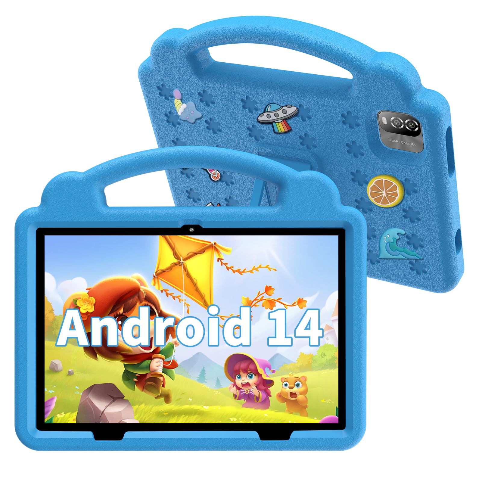 Sponsored Ad – Kids Tablet 10 Inch Android 14,6GB RAM 64GB ROM (1TB TF), Tablets for Kid with Parental Control,WiFi, Bluetooth,6000 mAh,Pre-installed Apps,Tablet with Dual Camera-Blue