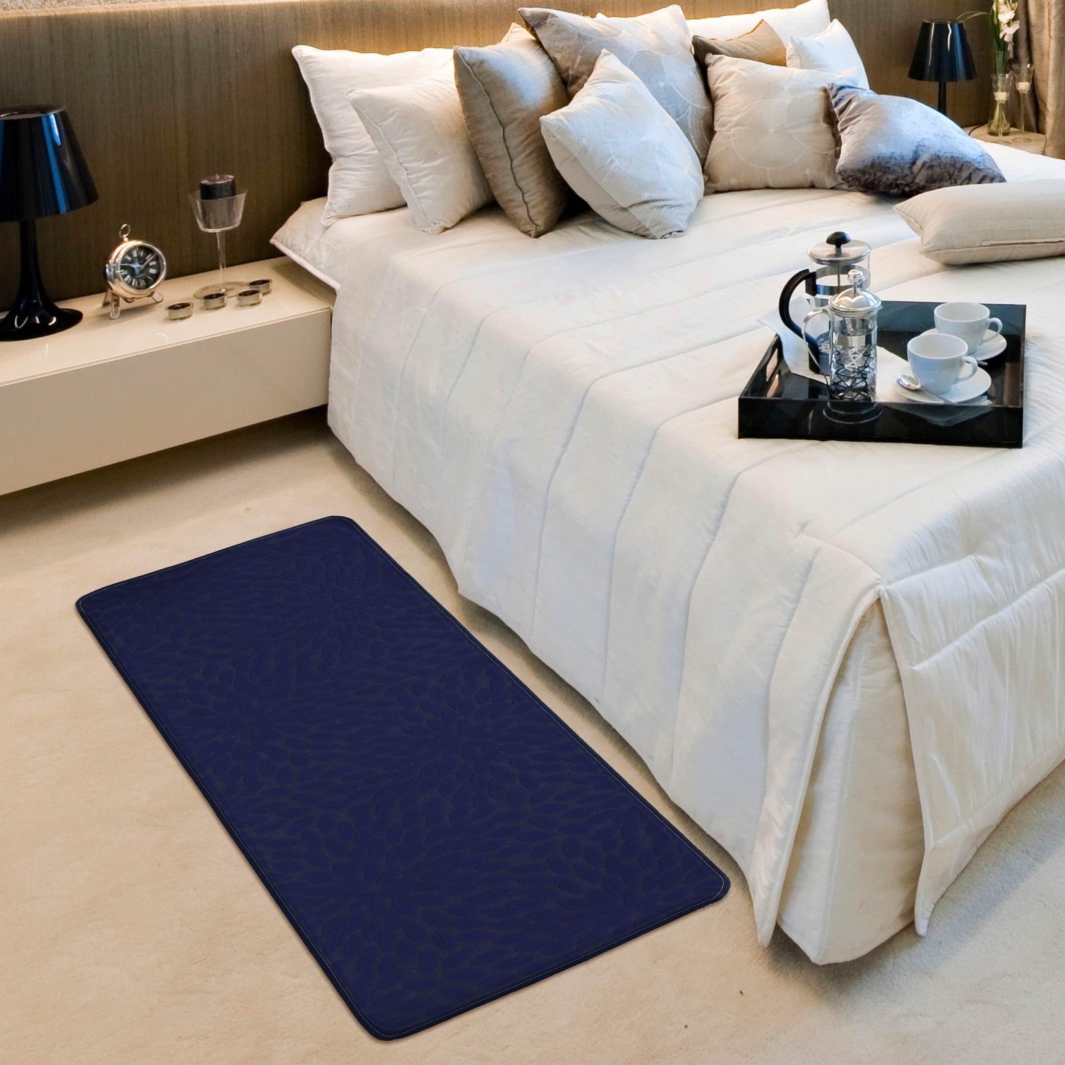 CASA TESSILE Antypoślizgowy chodnik kuchenny, szerokość 50 cm, ARIEL - BLU SCURO, 280 cm