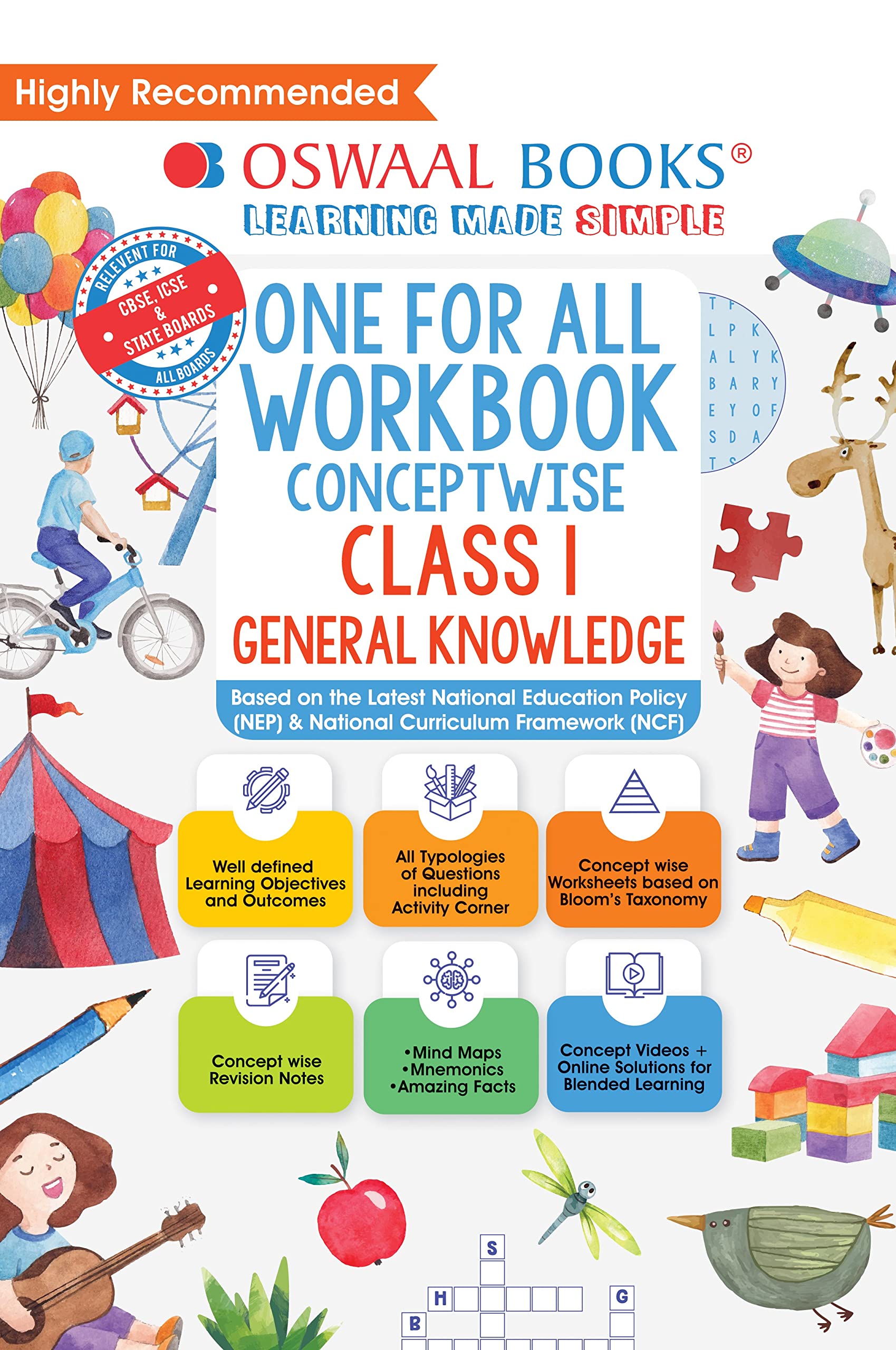 Oswaal One For All Workbook, Class-1, General Knowledge (For Latest Exam)
