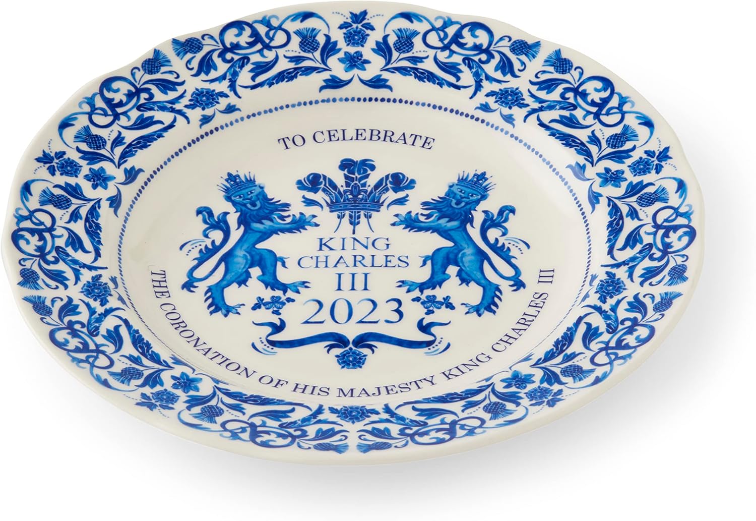 Portmeirion Home & Gifts Plate, Blue & White, 23cm
