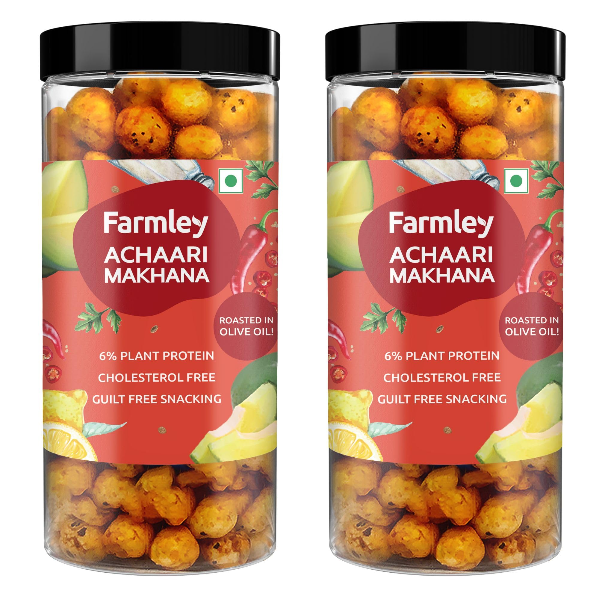 Farmley Roasted Achaari Makhana- Roasted In Olive Oil 166 gram (Pack of 2, Each 83g) (B0C5T7NKLJ) Amazon Price History, Amazon Price Tracker