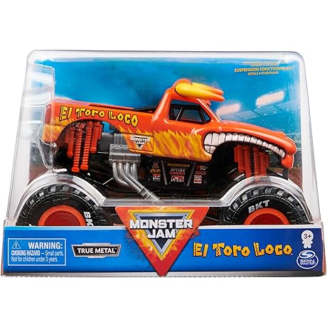 Monster Jam El Toro Loco Monster Truck - 1/24 Scale Die-Cast High-Performance Toy Car