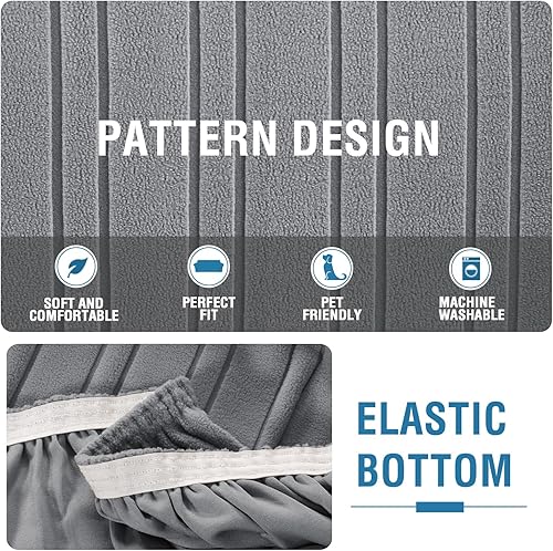 Miniatura 6 de H.VERSAILTEX Funda de Sofá de Alta Elasticidad de 1 Pieza Cubierta de Sofá Antideslizante Funda de Sofá con Parte Inferior Elástica Fundas de Sofá