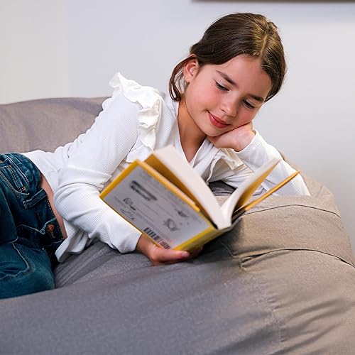 Miniatura 424 de Big Joe Fuf - Puf extragrande (XXL) relleno de espuma con funda extraíble, color niebla Lenox, poliéster tejido duradero, 6 pies, gigante Negro