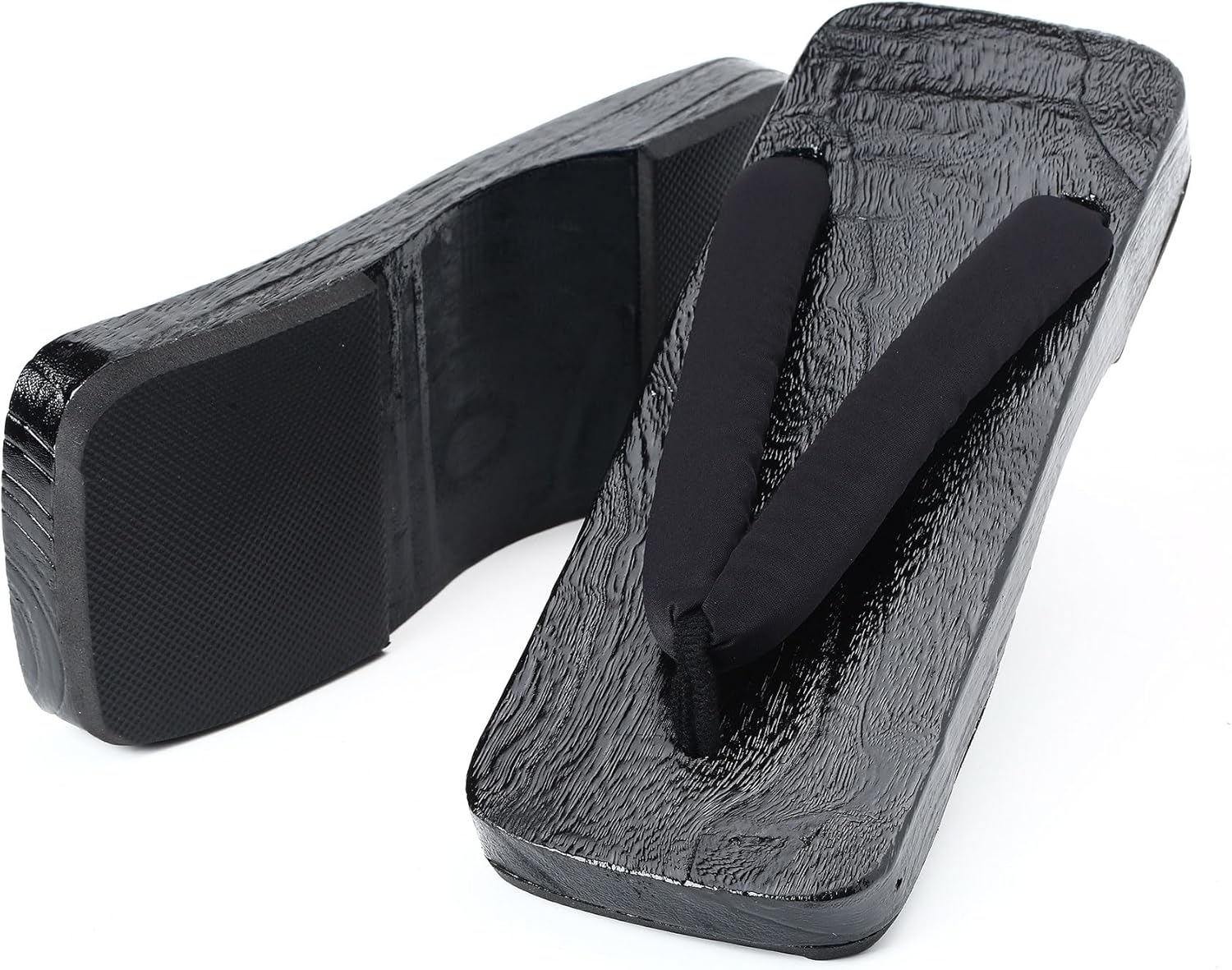 Japanese Shoes Geta for Men Square Wooden Clogs with Tabi Socks - Image 4