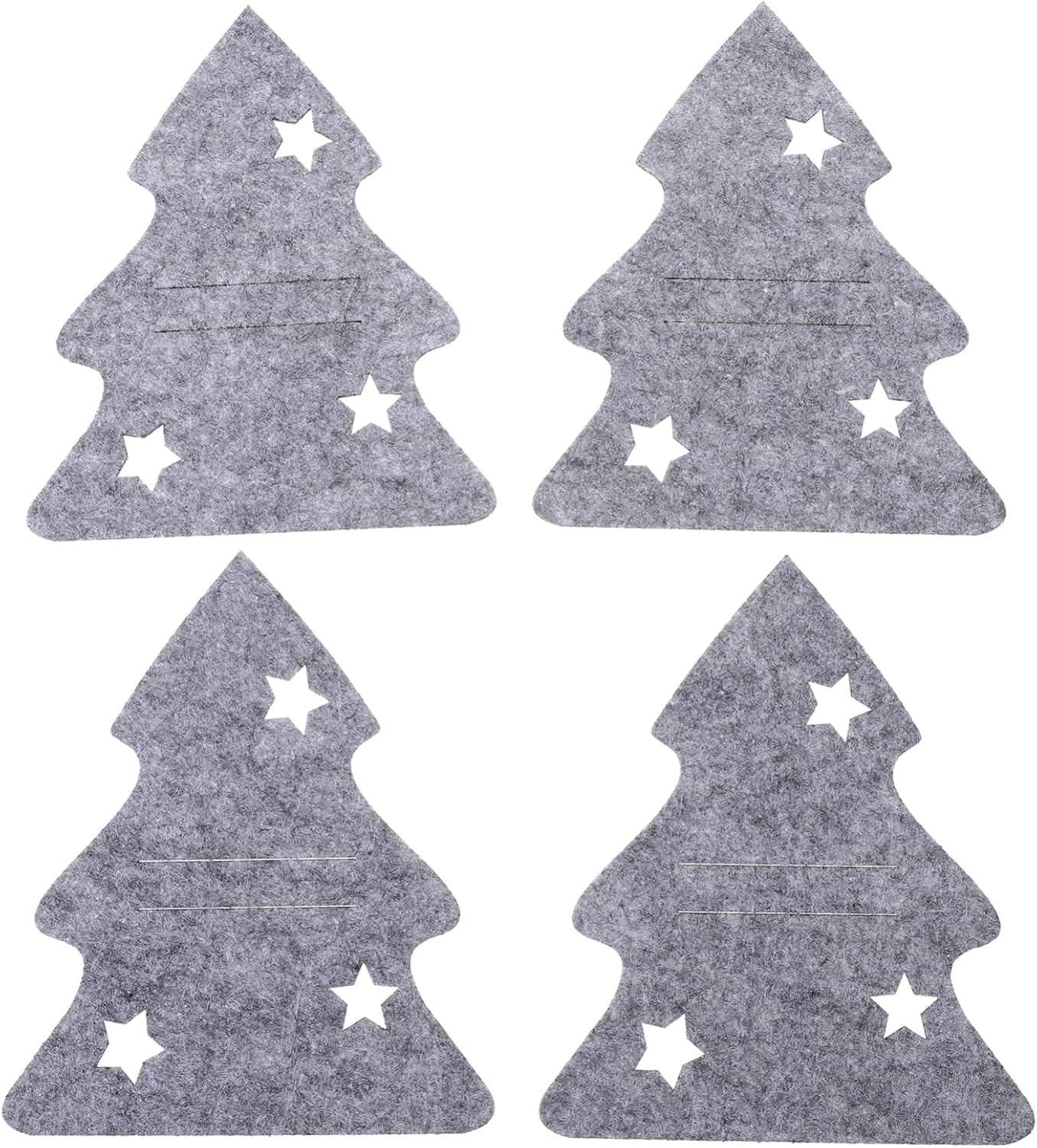 PRETYZOOM 8pcs Christmas Tree Cutlery Holders Adorable Fork and Spoon Bags for Holiday Tableware Decor for Christmas Parties and Family Gatherings