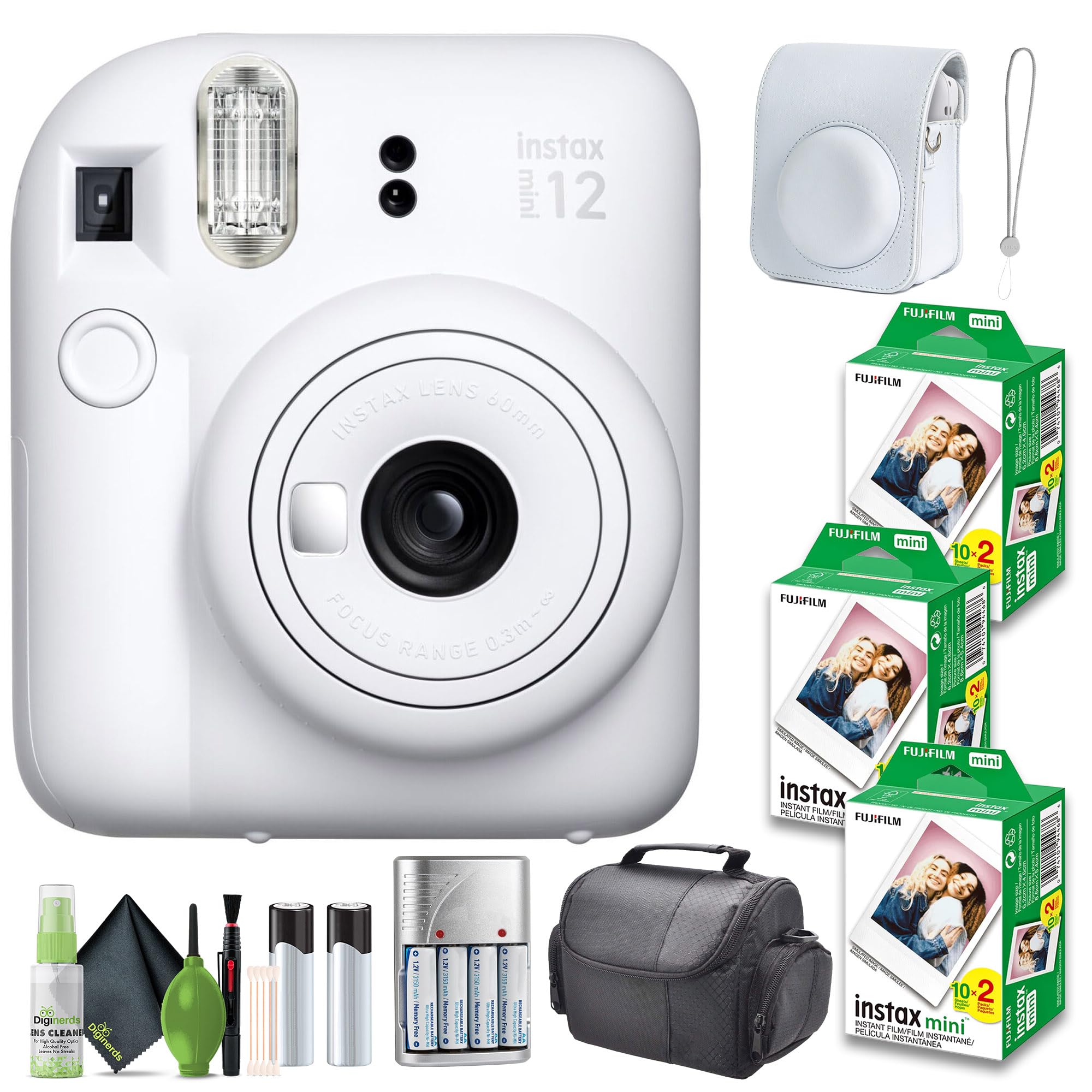 Amazon.com : FUJIFILM INSTAX MINI 12 Instant Camera Clay White