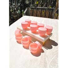 10 Adet Pembe Plastik 10 ml Krem Kavanozu K k 4 cm Mini Seyahat Tak  Kavanoz