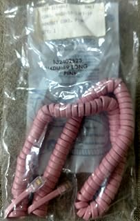 Western Electric H4DU 59 Long Pink 12' Ft Handset Phone Coil Curly Receiver Cord 102402625 Pristine Condition Rotary 500 554 Touch Tone 2500 2554 Princess NOS Bell System