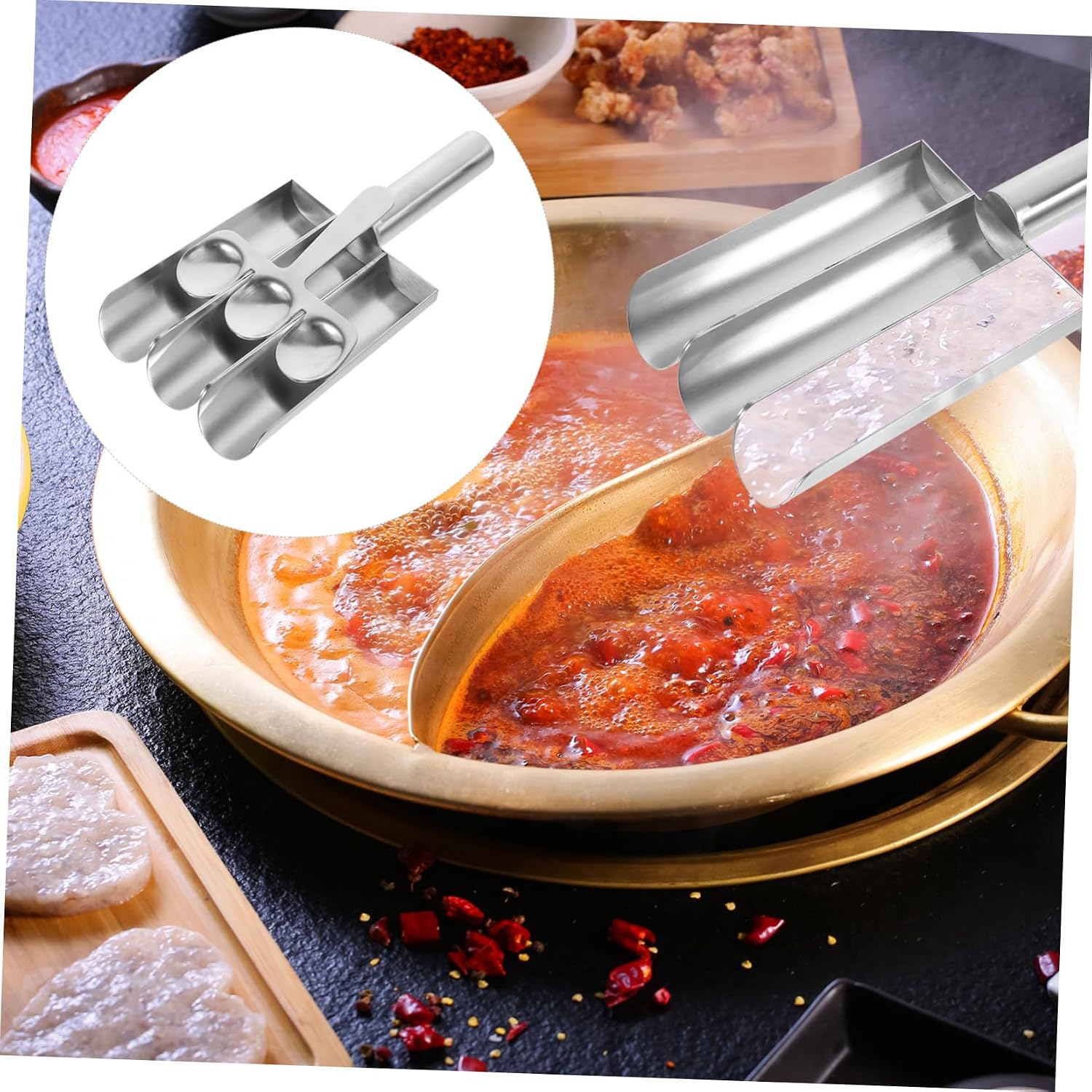 Stainless Steel Meatball Maker Tool Set Diy Fish Shrimp Ball Mold with Comfortable Grip Spatula for Easy Kitchen Cooking and Meal Prep