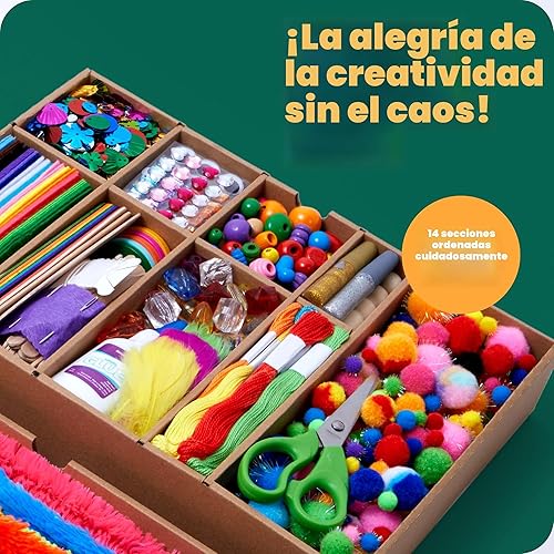 Vista 4 de Dan&Darci Bóveda de Artes y Manualidades - Kit de Suministros de Manualidades en una Caja - Regalo de Navidad para Niños de 4, 5, 6, 7, 8, 9, 10, 11