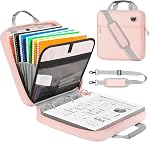 MoKo Bouchon à glissière, 2 1 cm 3 Binder à bague avec fermeture éclair,500 Bouteilles à glissière de capacité avec sangle d'épaule & Poignée, Multi-Pocket Zipper Binder Organisateur pour l'école moyenne, Mint Green