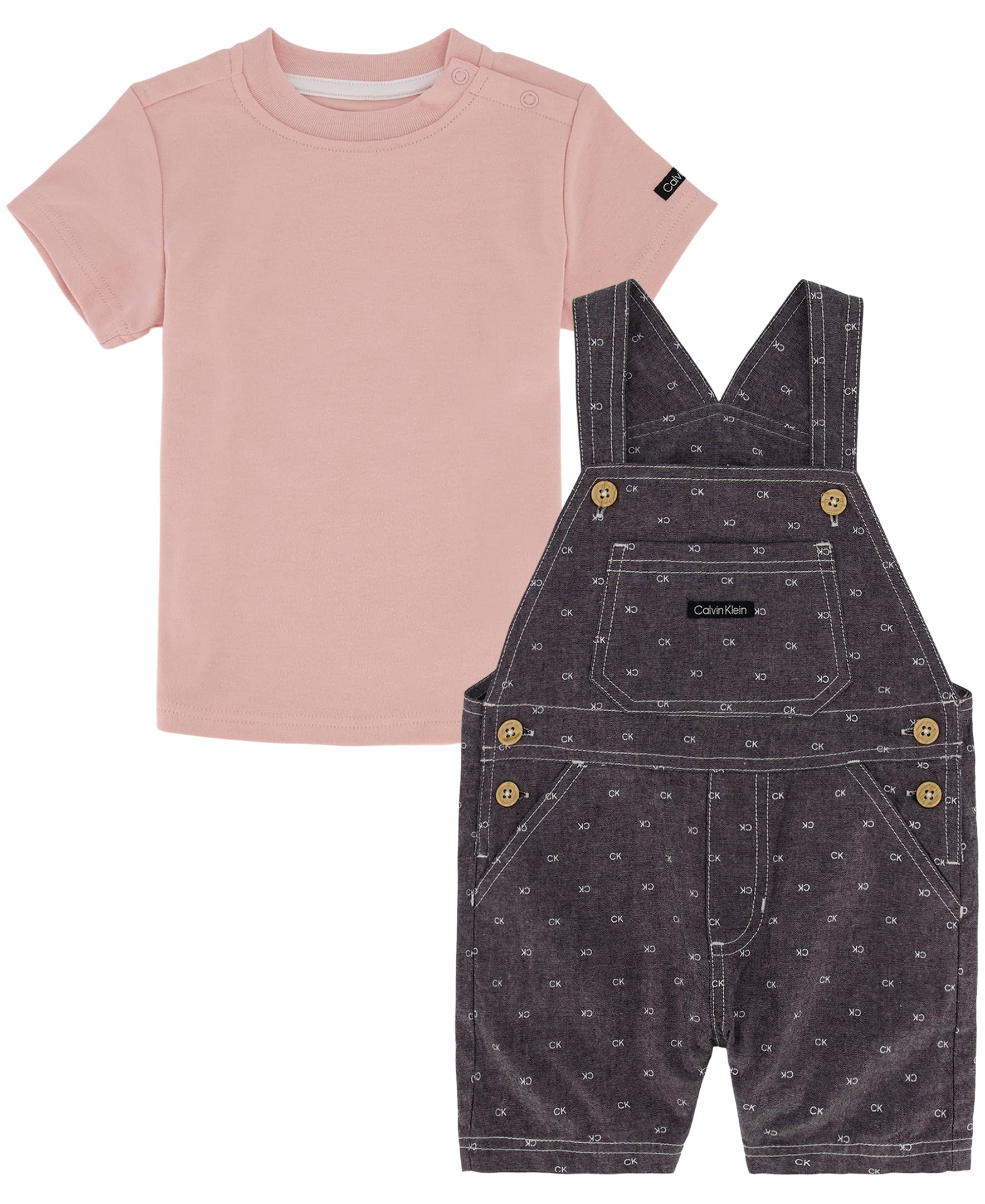Calvin Klein Juego de 2 Piezas de Shortall bebés niños