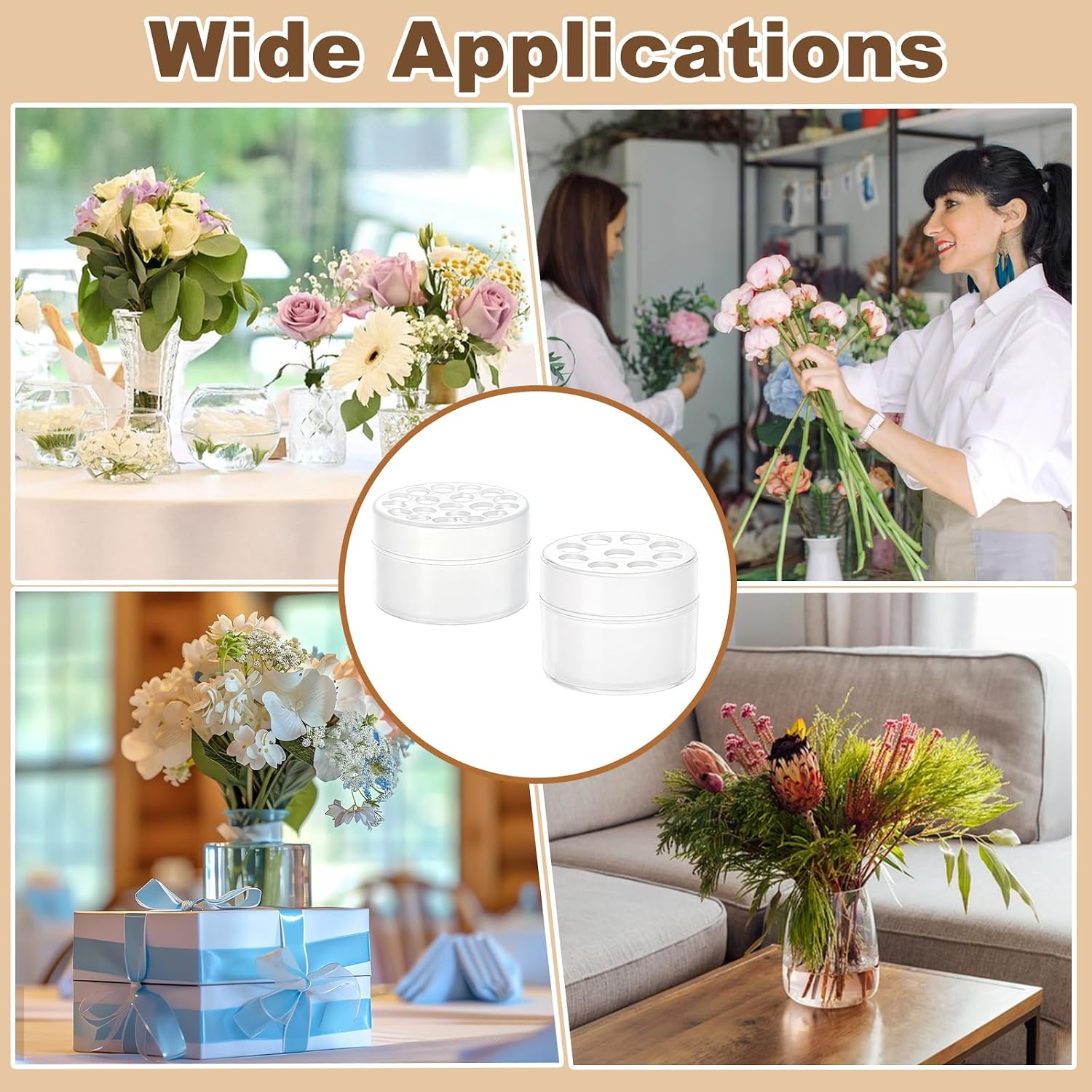 TWINKLEMON 8PCS Flower Arrangement Holder Spiral Ikebana Stem Holder
