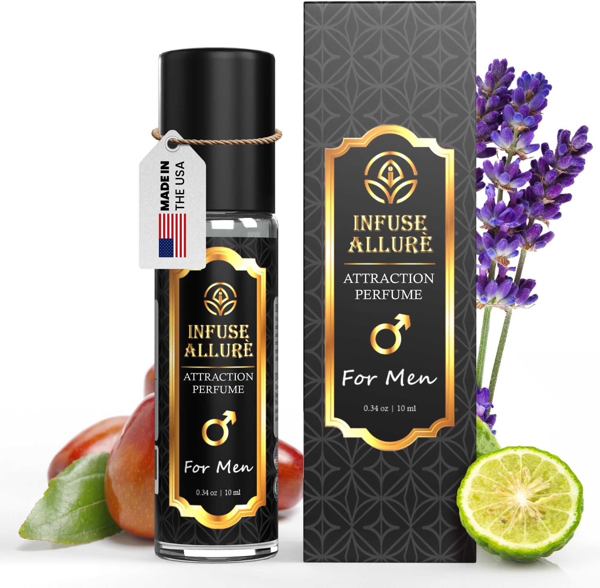 Premium Pheromones Perfume Oil for Men - Bold, Extra Strength Formula - Irresistible Fragrance Blend with Jojoba Oil - Long-lasting Scent 10ml