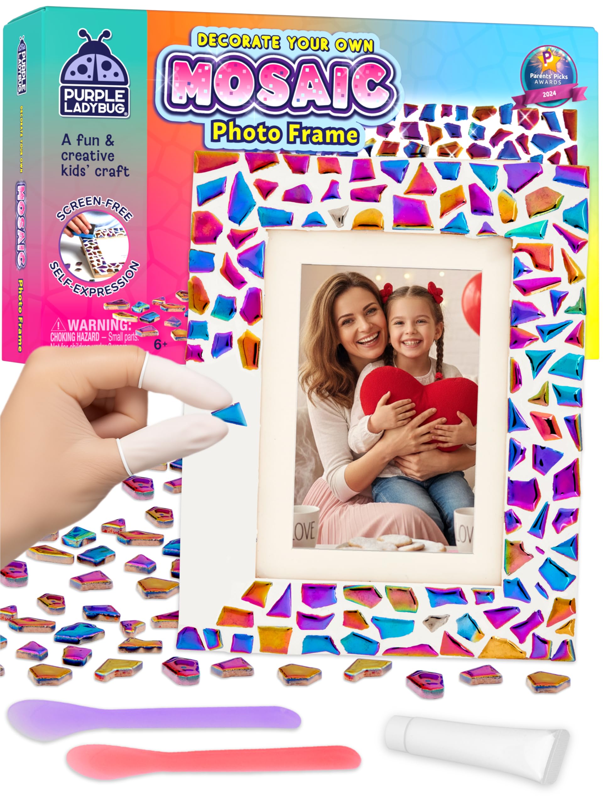 DIY Picture Frame Mosaic Kits for Kids - Fun Arts and Crafts for Kids Ages 8-12 & Birthday Easter Gifts for 8 9 10 Year Old Girl - Crafts for Girls 8-12 10-12 6-8, Teen Girl Gifts