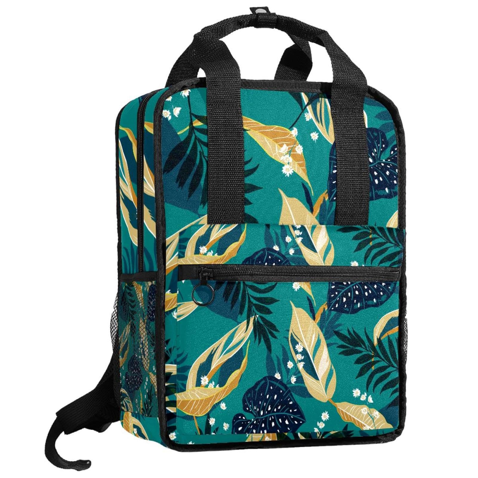 Sac à dos garçons palmier tropical vert multicolore avec sangles - 8