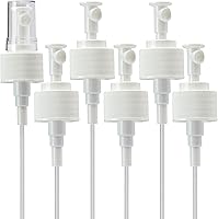 Vista 1 de Cabezal rociador de niebla fina a prueba de fugas, paquete de 6 unidades. Tapa de repuesto para botellas grandes, sin BPA de 24/410 hilos con tubo