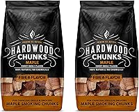 Vista 8 de Fire & Flavor Trozos de Madera de Cerezo para Ahumar y Asar a la Parrilla - Totalmente Naturales, de Larga Duración con un Sabor Ligeramente Dulce