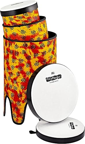 Meinl Percussion VivaRhythm Series - Juego de bombo de 3 piezas con cabezales sintéticos extraíbles, no fabricado en China, diseño apilable y parte