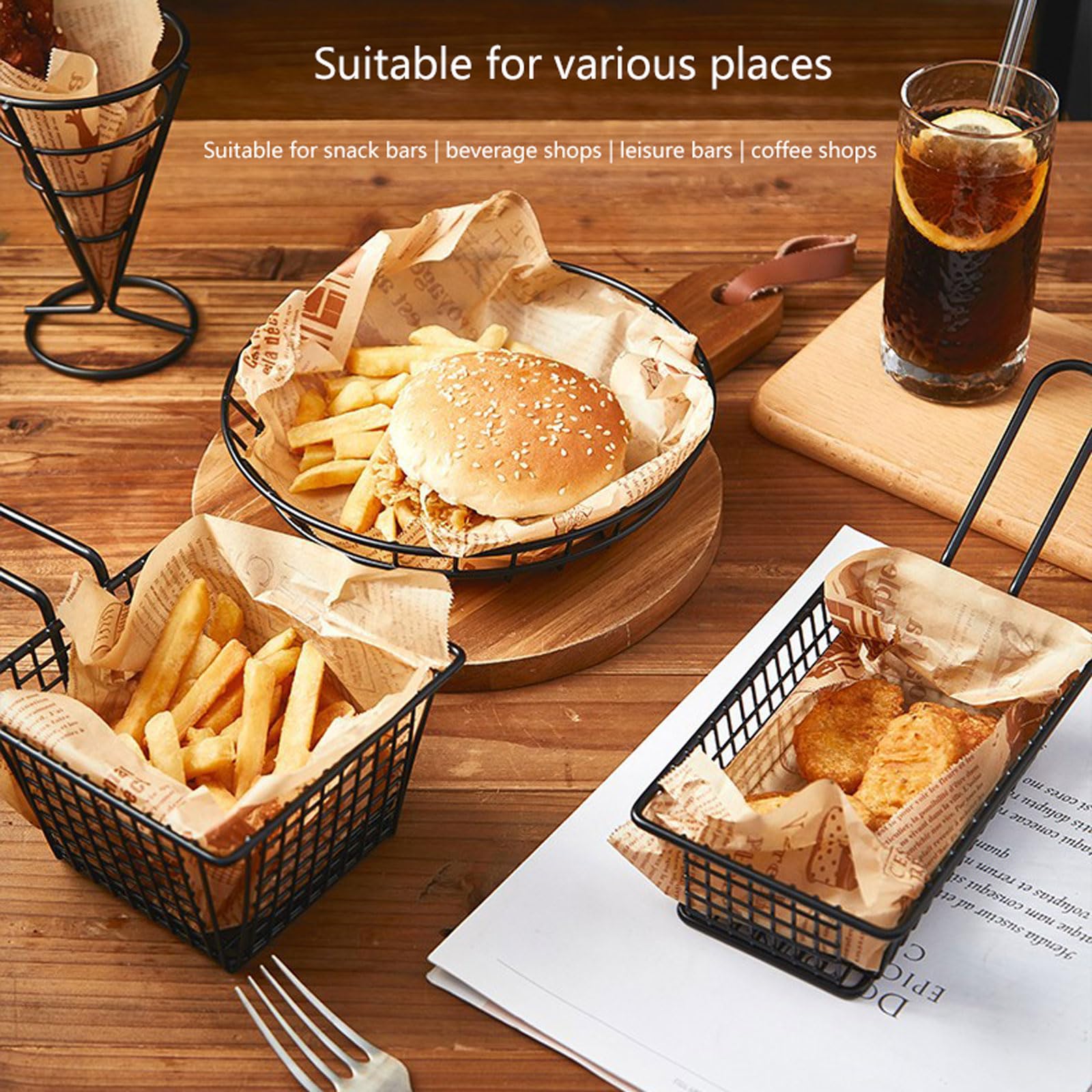 Amazon｜鉄製フライドポテトバスケット、フライドポテト