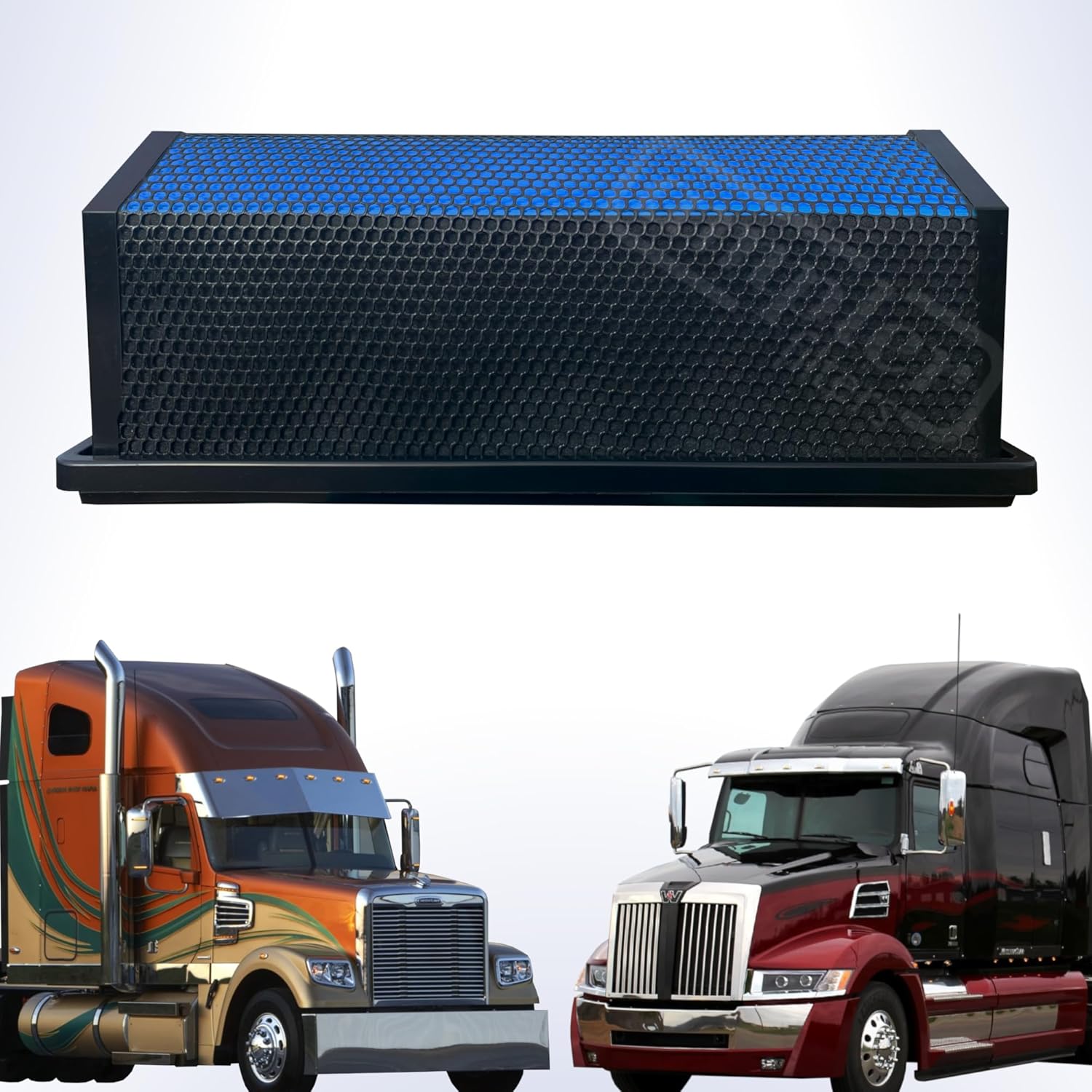 AMPLER's Engine Air Filter compatible replacement for Freightliner Cascadia Air Filter (Coronado & Western Star)